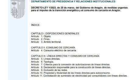 NUEVO DECRETO LEY PARA EL IMPULSO DE LA TRANSICIÓN ENERGÉTICA Y CONSUMO DE CERCANÍA