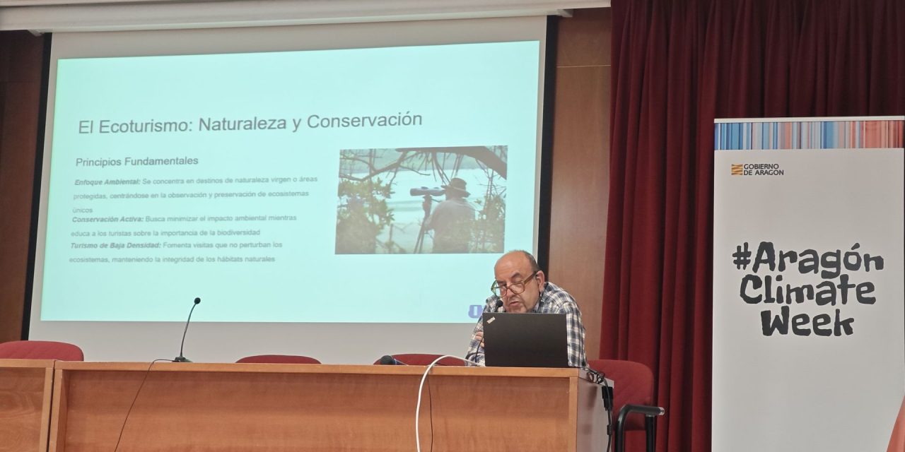 Conferencia Turismo científico y de bajo impacto frente al CC en Aragón. ACW 2025