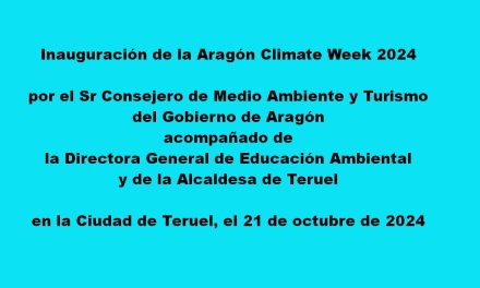 Vídeo Inauguración «Aragón Climate Week 2024»
