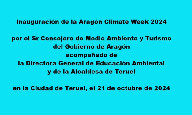 Vídeo Inauguración «Aragón Climate Week 2024»